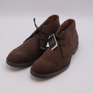 BANANA REPUBLIC 100% SUEDE DARK BROWN BOOTS MEN NWT